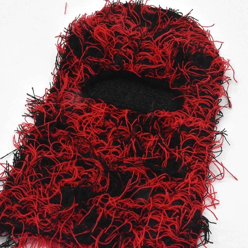 Balaclava Distressed Knitted Caps Full Face Ski Mask  Camouflage Fuzzy Ski Balaclava Beanies Hat