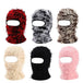 Balaclava Distressed Knitted Caps Full Face Ski Mask  Camouflage Fuzzy Ski Balaclava Beanies Hat