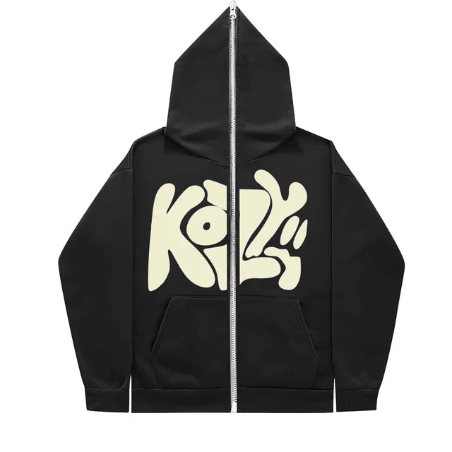 2024-New-Product-KOZY-Letter-Printed-Zipper-Hoodie-Pattern-Casual-Coat