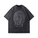 I Royal Retro street spoof printing short sleeved T shirt tide brand hip hop washed five quarter sleeves eprolo 