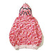 BAPE Jacket Shark Mouth Pattern Double cap Hoodie zipper Camouflage Print Sweatshirts Hoodie