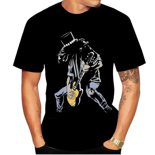 Slash-3D-Print-Cool-T-shirt-Men-s-Women-s-Casual-Short-Sleeve-T-shirt-Street