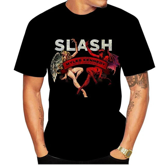 Slash-3D-Print-Cool-T-shirt-Men-s-Women-s-Casual-Short-Sleeve-T-shirt-Street
